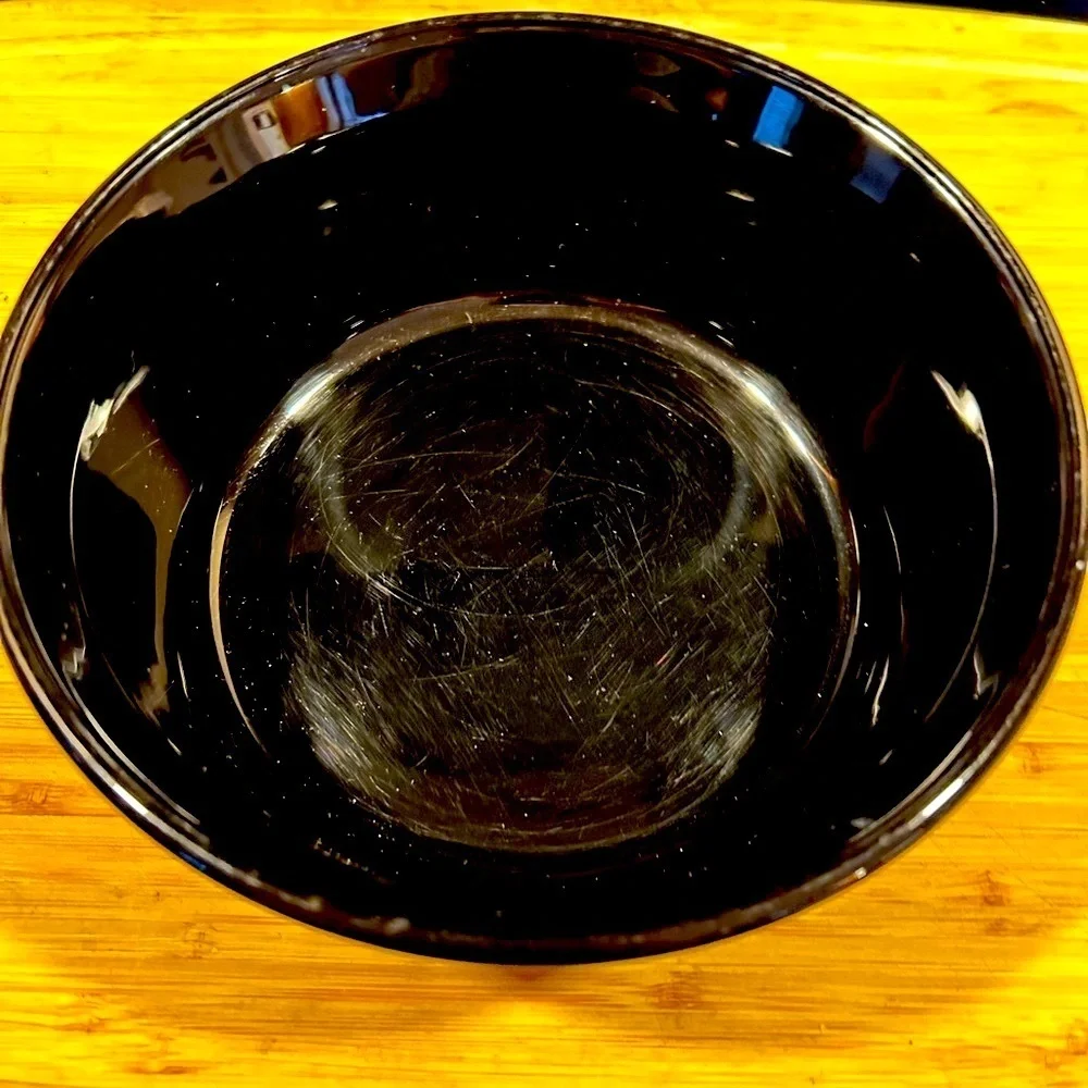 Corning Ware 1.6L French Black Round F-5-B Casserole Baking Dish Ribbed no lid